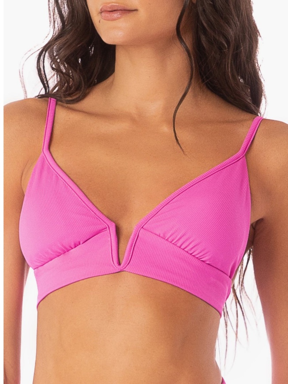 Revolve Maaji Parade Reversible Bikini Top in Fuchsia Agate Sz Small